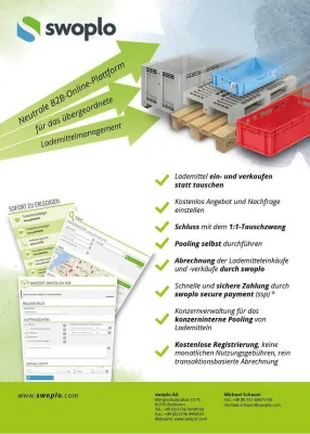 Bild: Neue B2B-Online-Plattform vereinfacht Lademittellogistik und ermöglicht Kunden signifikante Kostensenkungen