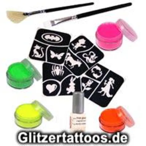 Bild: Herrlich schimmernde Glitzertattoos für Kinderfasching und Disco