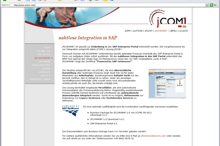 Bild: jCOM1 erhält die Zertifizierung -Powered by SAP NetWeaver-