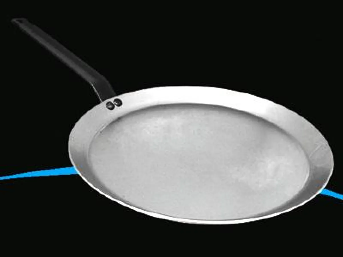 Französische Crêpespfanne aus geschmiedetem Stahl