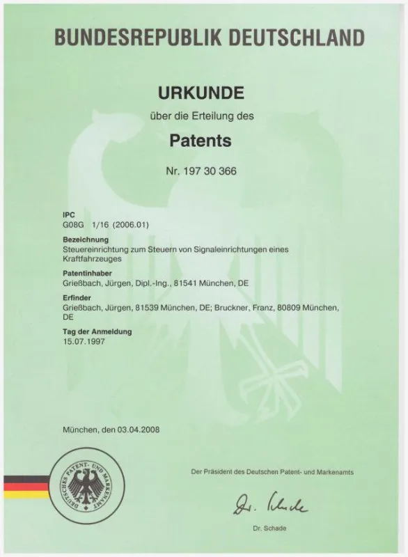 Patenturkunde