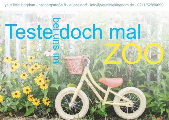 Your little kingdom Spielwaren in Düsseldorf macht den BANWOOD Laufrad Test Bild: Your little kingdom Spielwaren in Düsseldorf macht den BANWOOD Laufrad Test