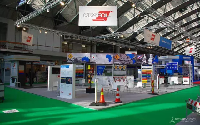 Bild: ArtLab Studios gestaltete Messestand von Orafol auf Intertraffic in Amsterdam