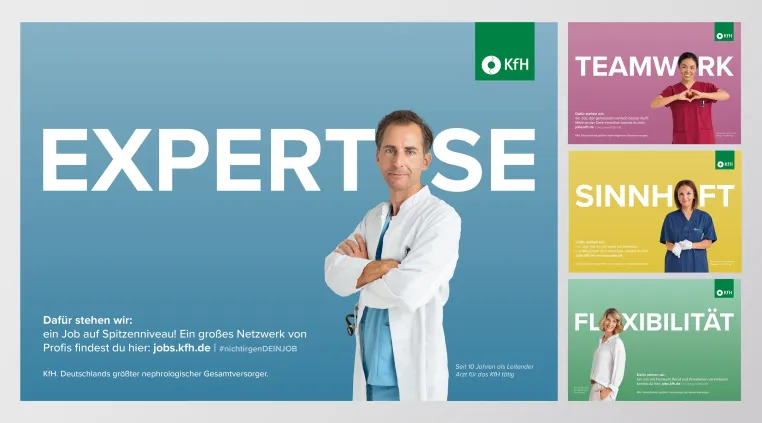 SALZ schärft Arbeitgebermarke des KfH – Kampagne setzt auf gelebte Werte und echte Mitarbeitende Bild: SALZ schärft Arbeitgebermarke des KfH – Kampagne setzt auf gelebte Werte und echte Mitarbeitende