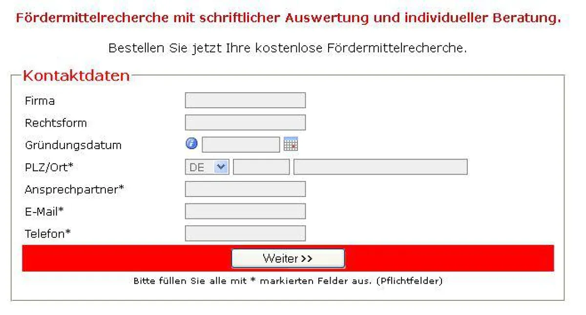 Die Fördermittel Plus GmbH bietet online eine kostenfreie Fördermittel-Recherche mit schriftlicher A