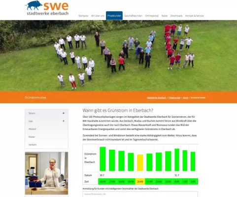 Bild: Stadtwerke Eberbach – neuer Stromtarif ist aktiver Klimaschutz