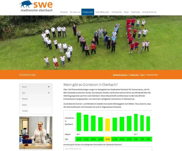 Bild: Stadtwerke Eberbach – neuer Stromtarif ist aktiver Klimaschutz
