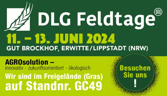 Bild: DLG-Feldtage 2024 - AGROsolution präsentiert sich in Erwitte/Lippstadt!