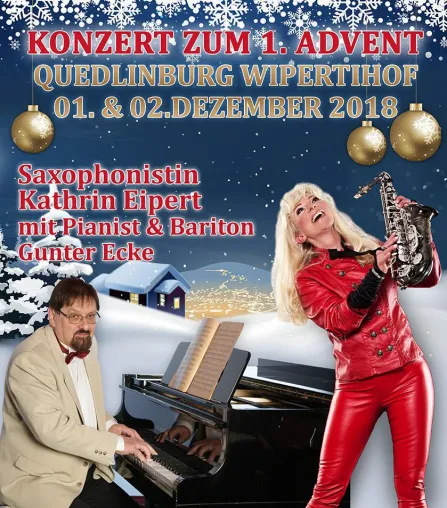 Bild: Advent in Quedlinburg - Saxophonistin Kathrin Eipert spielt am 01.und 02. Dezember