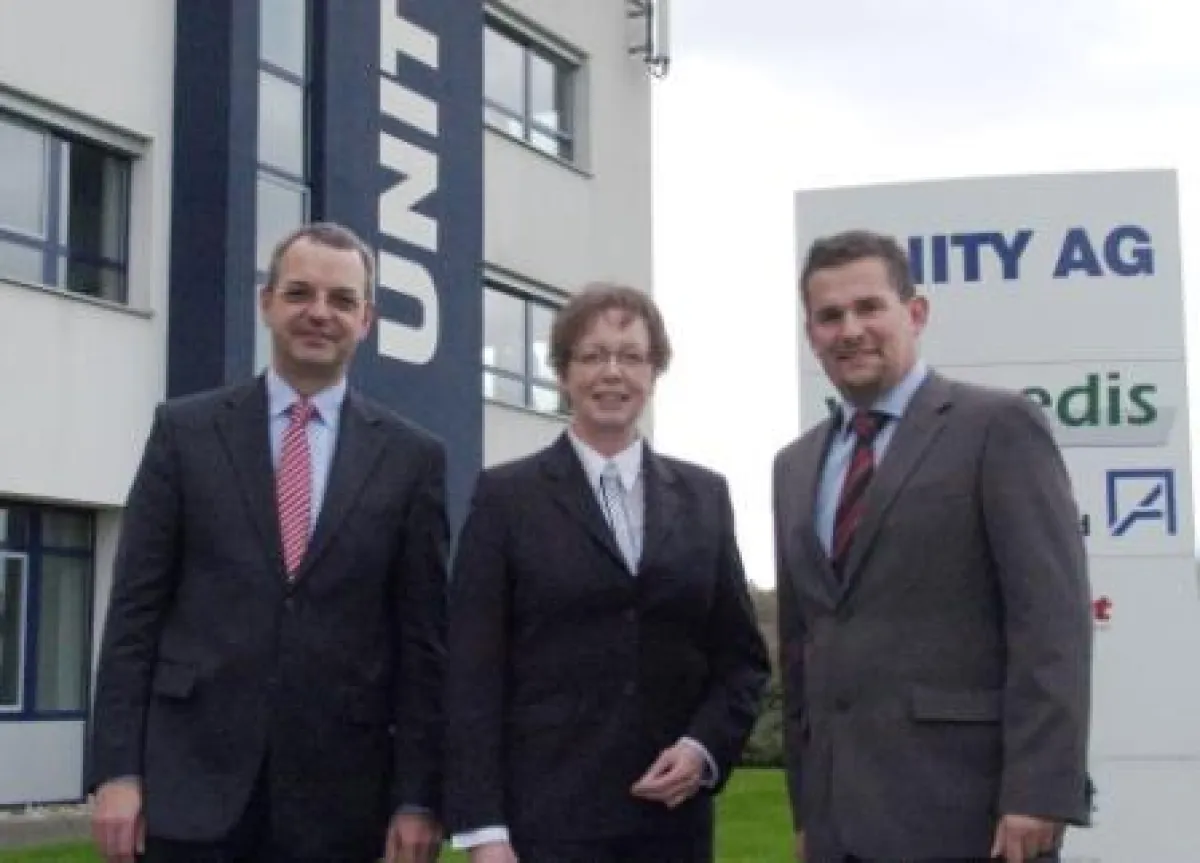 Christian Grotebrune (UNITY), Marianne Thomann-Stahl und Dr.-Ing. Frank Thielemann (UNITY)