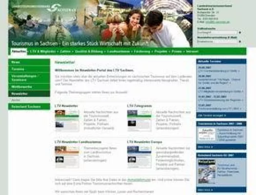 Bild: Neues Portal des Landestourismusverband Sachsen online