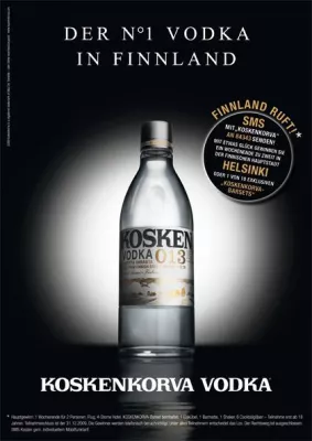 KOSKENKORVA Vodka 013 gibt Gas im hohen Norden Bild: KOSKENKORVA Vodka 013 gibt Gas im hohen Norden