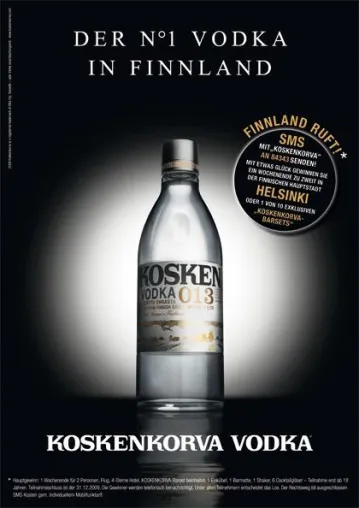 KOSKENKORVA Vodka 013 gibt Gas im hohen Norden Bild: KOSKENKORVA Vodka 013 gibt Gas im hohen Norden