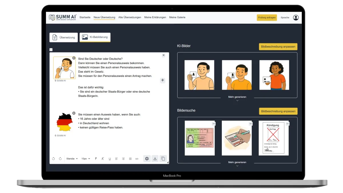 SUMM AI: Anbieter des KI-gestützten Tools für Übersetzungen in Leichte und Einfache Sprache (© SUMM AI)