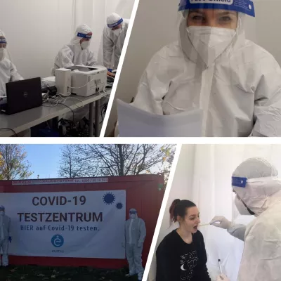 Bild: Neues Corona-Testcenter in Gießen eröffnet.