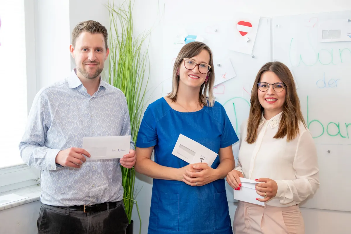CEO Mag. Laurenz Gröbner, General Manager Annamarie Zalesak MA, CFO Gabriela Rolea BA EMA (© Wutzl)