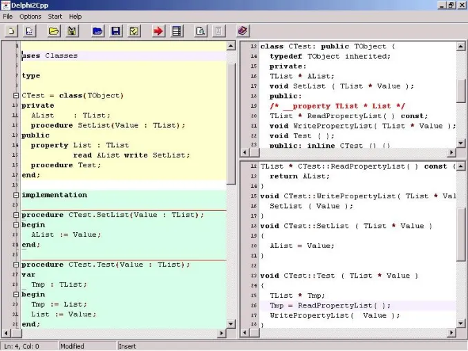 Bild: Delphi2Cpp 1.2.0: konvertiert Delphi-Code auch für Visual C++ und gcc