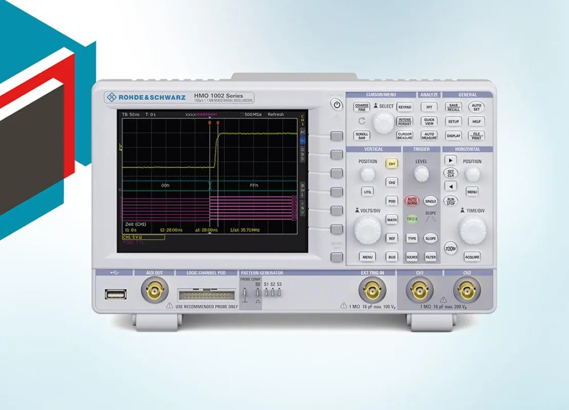 Neu beim Elektronikdistributor Distrelec ist das Oszilloskop R&S HMO1002, mit dem der Hersteller Roh