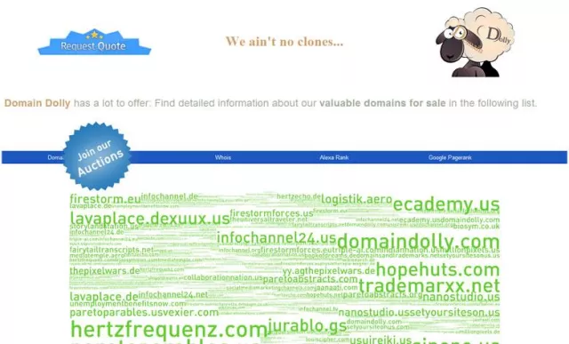 Bild: Ersteigern Sie wertvolle Internet Domains auf Domain Dolly.