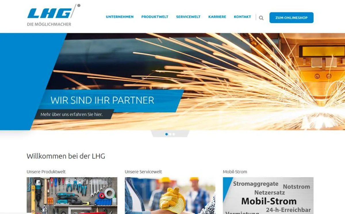 Übersichtliches Layout und schnelle Informationsfindung: die neue LHG Homepage