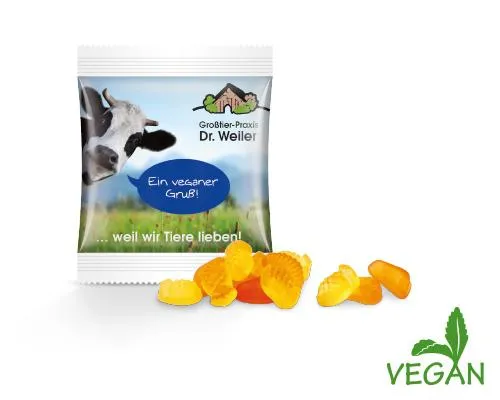 Bild: Werbemittel der Woche: veganes Fruchtgummi