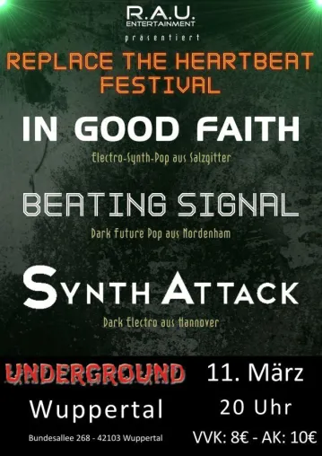Replace the Heartbeat Festival in Wuppertal 11.03.2016 Bild: Replace the Heartbeat Festival in Wuppertal 11.03.2016