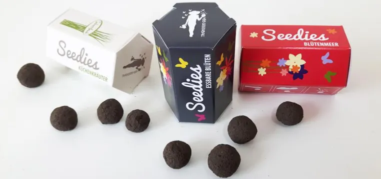 Bild: Die Mini-Seedballs Seedies von MISS GREENBALL sind los!