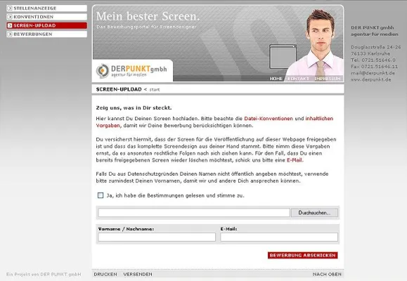 Bild: Mein bester Screen – das Online-Portal für stellensuchende Grafiker