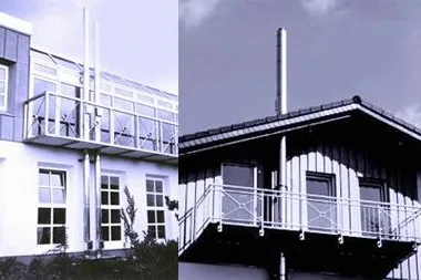 Bild: Doppelwandige Edelstahl-Schornsteinsysteme: feuchte- und druckdicht