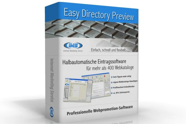 99% Tipparbeit mit Easy Directory Preview 1.2 sparen: Halbautomatische Webkatalog-Eintrags-Software Bild: 99% Tipparbeit mit Easy Directory Preview 1.2 sparen: Halbautomatische Webkatalog-Eintrags-Software
