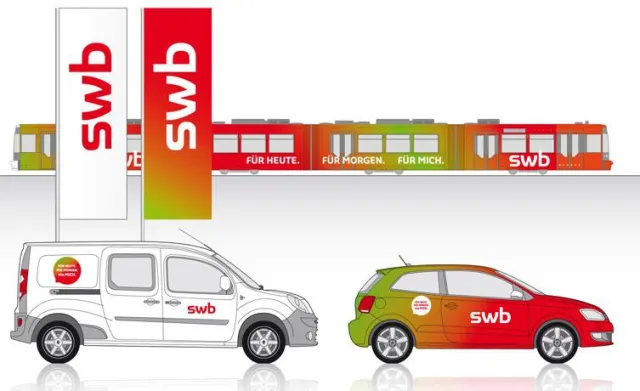 Bild: swb im neuen Corporate Design – moskito entwickelte umfangreiches Manual