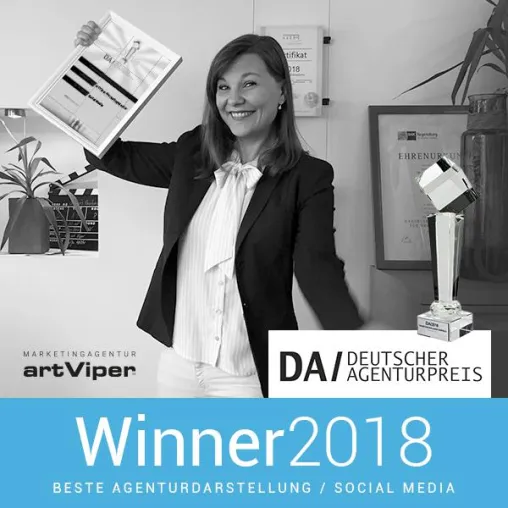 Deutscher Agenturpreis 2018 geht an die artViper Marketingagentur Bild: Deutscher Agenturpreis 2018 geht an die artViper Marketingagentur