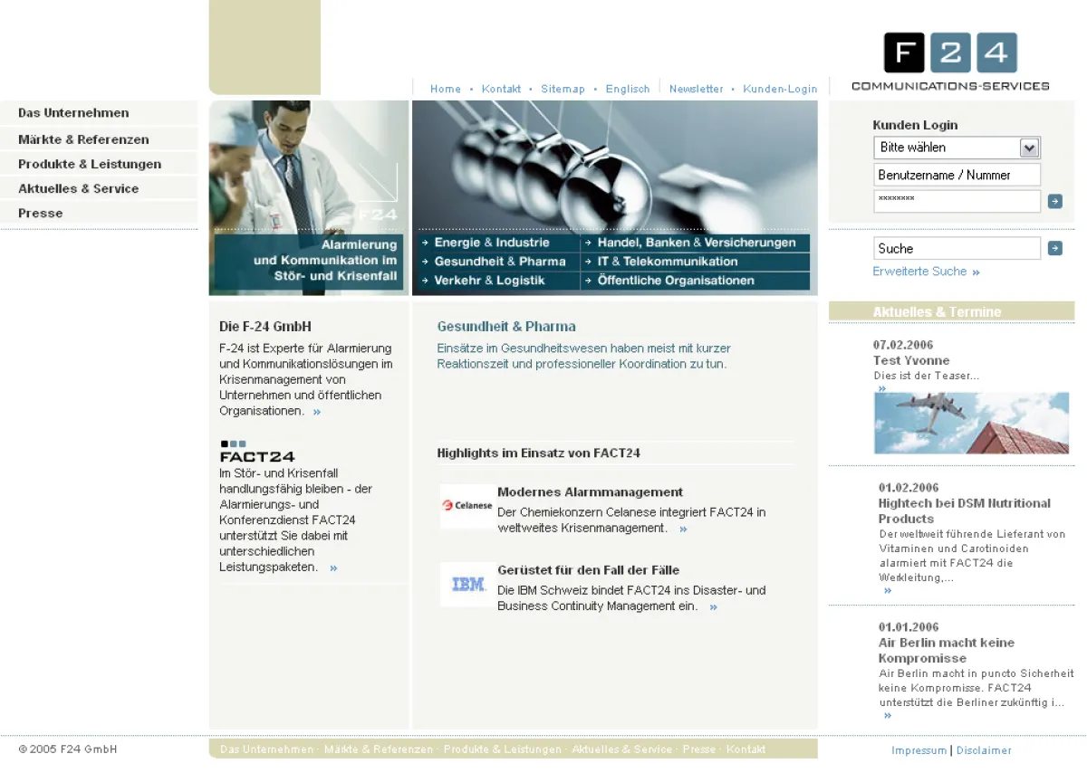 Screenshot www.f24.com