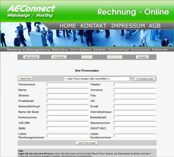Bild: Kostenlose Online-Software zum Erstellen von Rechnungen