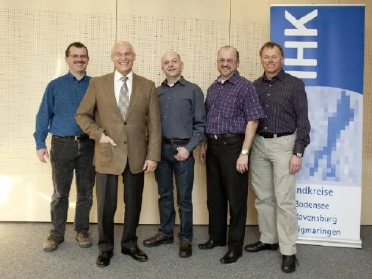 Der neue VFBW-Vorstand: Gerold Krug, Vorsitzender Edmund Dehnel, Andreas Wich sowie Michael Preuß und Wilfried Reichle (v.l.).