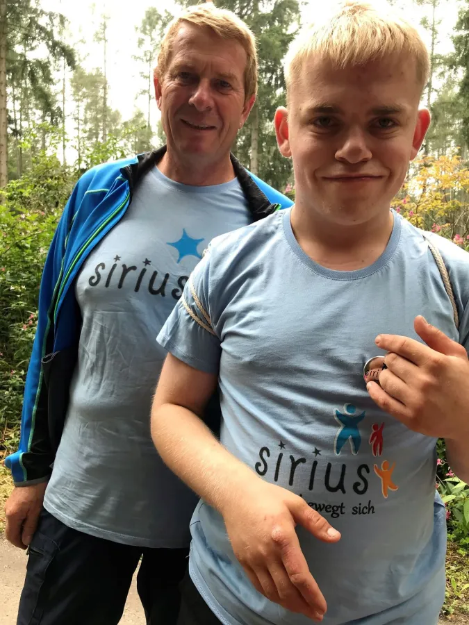 Sirius Vorstandsvorsitzender Klaus Rößler mit Sohn Fabian (© Sirius e.V.)