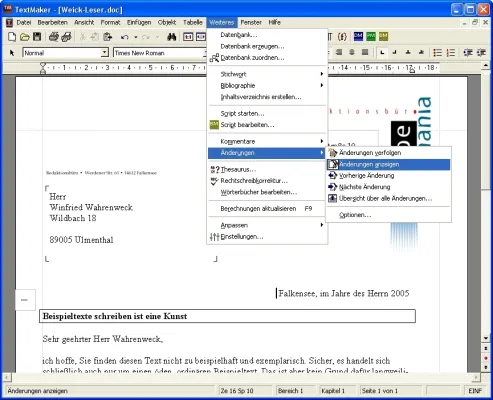 Bild: SoftMaker: Betaversion TextMaker 2005 für Windows verfügbar
