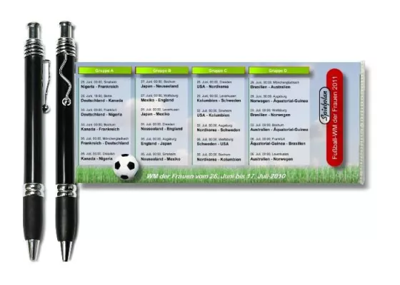 Bild: WM-Kugelschreiber mit komplettem WM-Spielplan 2011