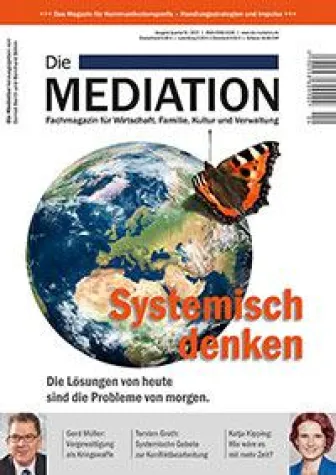Bild: "Die Mediation", Neue Ausgabe Quartal IV/2017: „Systemisch denken“