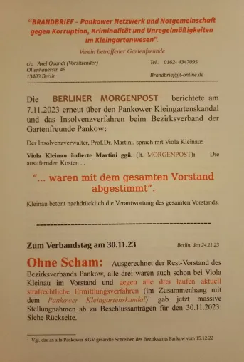 Bild: Zum Pankower Kleingarten-Skandal: Die Kontrollpflichten wurden nicht ausgeübt, sagt der Landesverband Berlin.