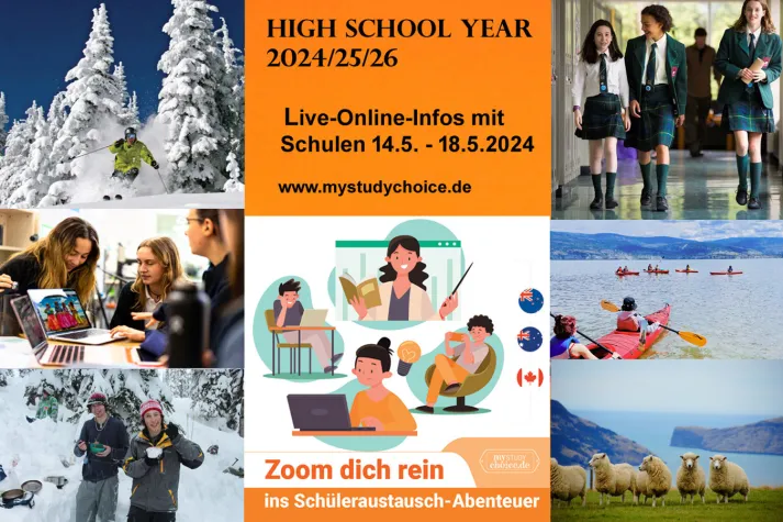 Online informieren übers Auslandsjahr im Mai mit Schulen aus Kanada & Down Under: Neues Wintersport-Stipendium Bild: Online informieren übers Auslandsjahr im Mai mit Schulen aus Kanada & Down Under: Neues Wintersport-Stipendium