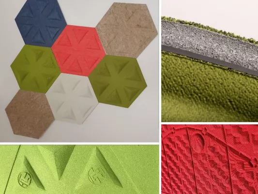Bild: Innovative Lösungen für Absorber - Kunststoffteile mit Stoff-Schaum Verbindungen