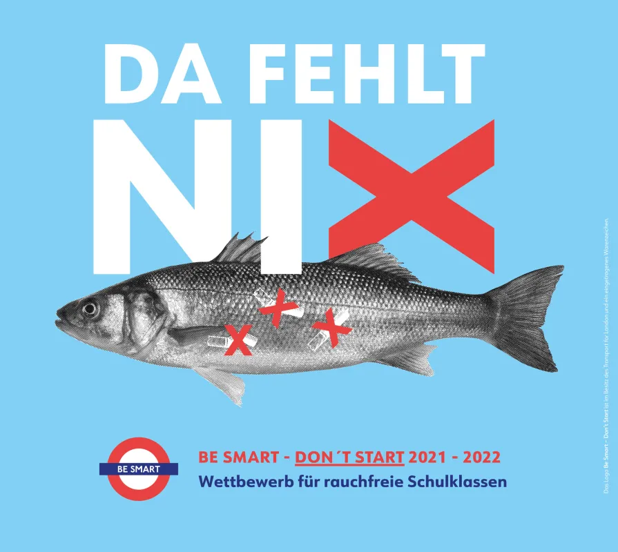 Motiv des Rauchfrei-Wettbewerbs „Be Smart – Don’t Start“ 2021/22 (© Deutsche Krebshilfe)