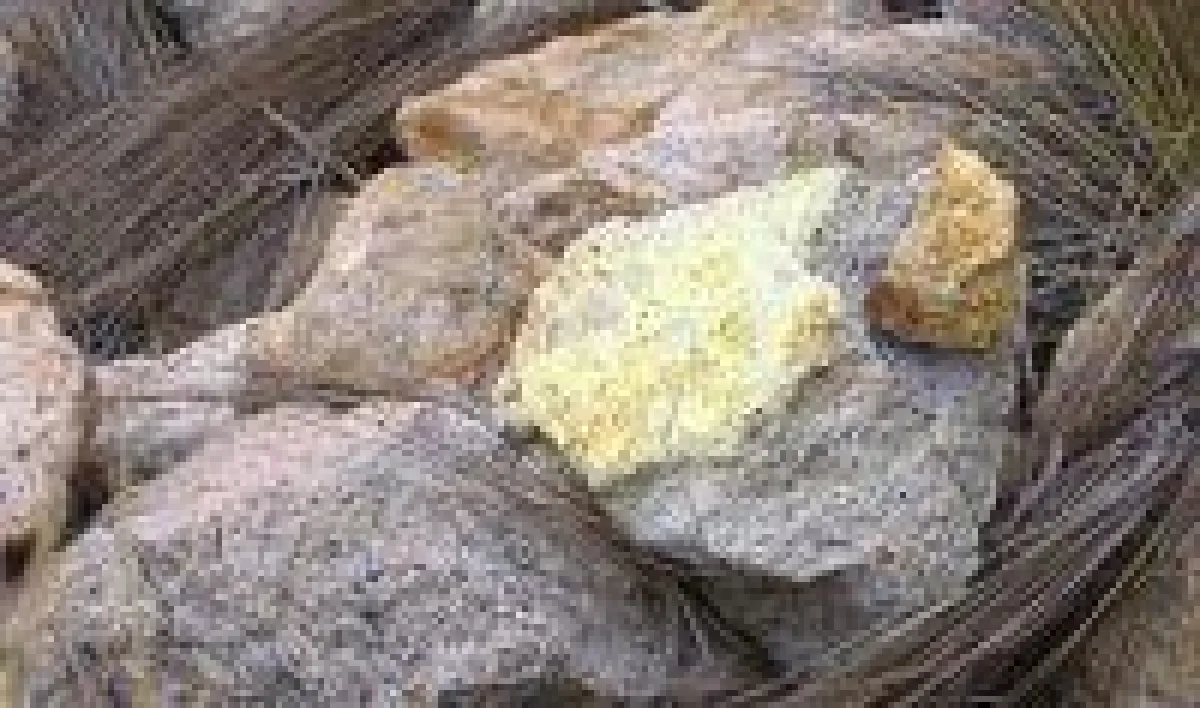 Uranvererzung; Foto: Macusani Yellowcake