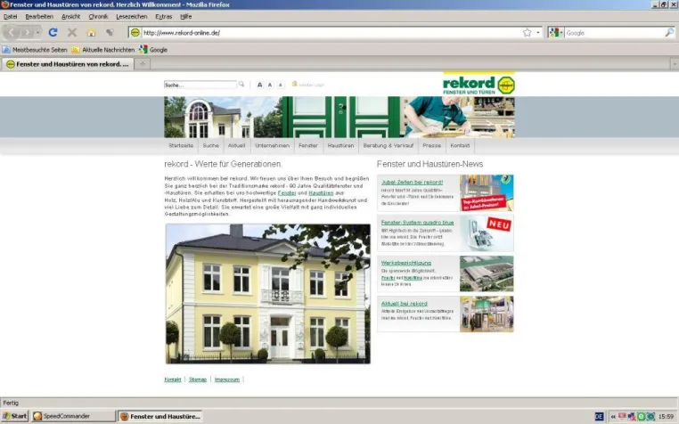 rekord beeindruckt mit neuem Internetauftritt: Ein neues Fenster zur rekord-Welt öffnet sich Bild: rekord beeindruckt mit neuem Internetauftritt: Ein neues Fenster zur rekord-Welt öffnet sich