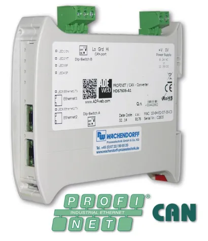Gateway PROFINET-Slave / CAN Bild: Gateway PROFINET-Slave / CAN