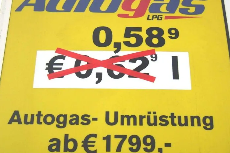 Bild: Autogas-Preis bei fällt auf € 58,9 pro Liter