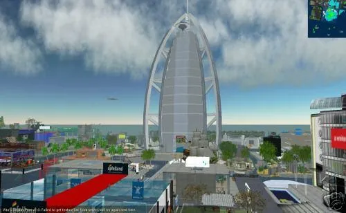 Bild: 50.000,- Euro Auktion bei eBay für Second Life Dubai Tower im Apfelland