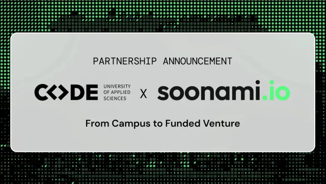 Gründer-Hochschule CODE und Venture Builder Soonami sind Partner Bild: Gründer-Hochschule CODE und Venture Builder Soonami sind Partner