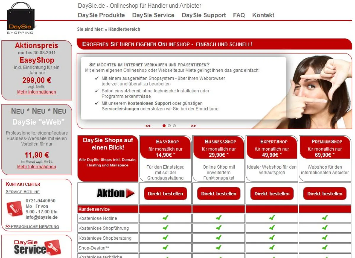 Produktinfos auf www.daysie.de